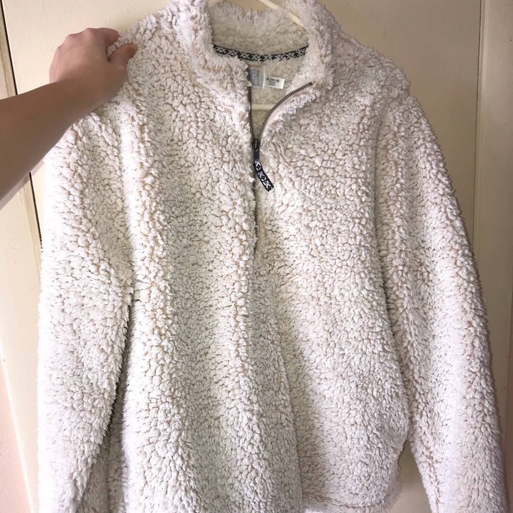 White teddy coat
